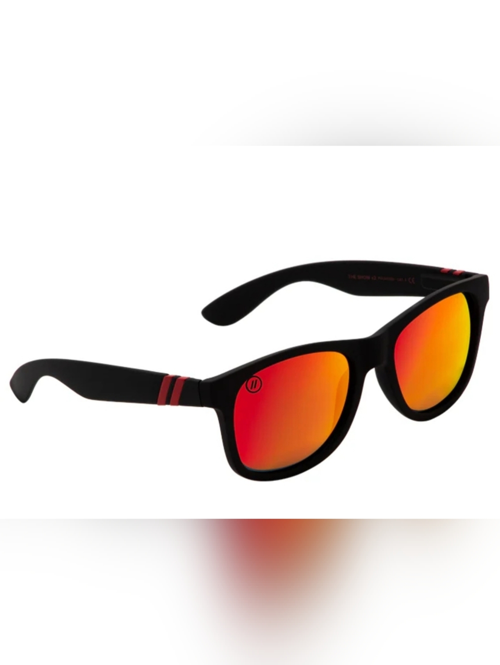 Blenders Unisex Black Sunglasses with Red Mirror Lenses The Show X2 Polarized
